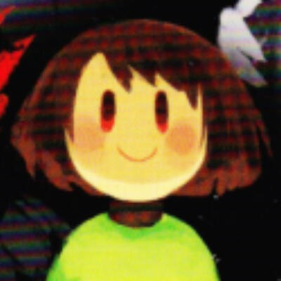 An image of Chara Dreemurr as depicted on the No Mercy postcard.